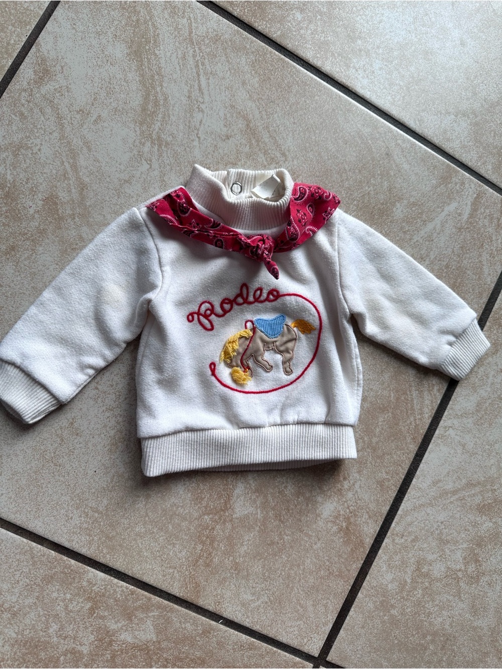 Vintage Baby Rodeo Sweatshirt with Bandana Detail